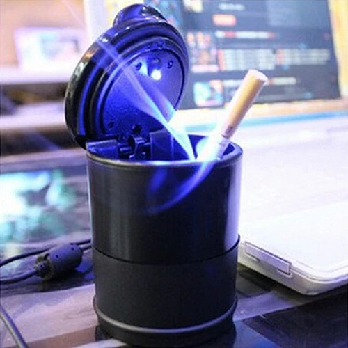 Portable Auto Car Truck LED Cigarette Smoke Ashtray Ash Cylinder Cup Holder 9ODM | Дом и сад