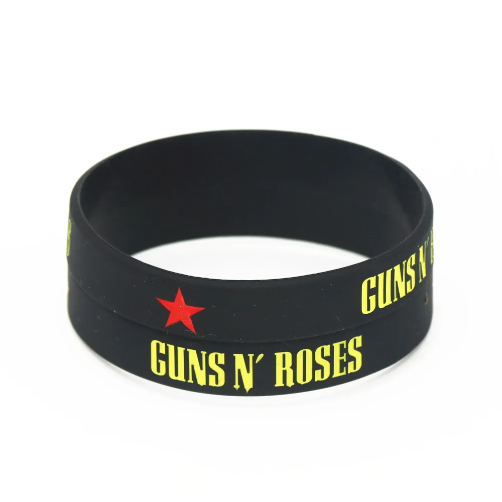 Lukeni 1 шт. новые GUNS'N ROSES силиконовые браслеты рок-группы G N' R силиконовые браслеты* Браслеты музыкальные вентиляторы подарки для любимых SH192