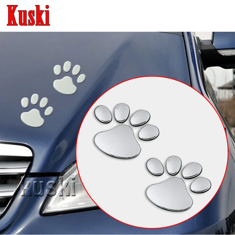 2Pcs Bear Paw 3D Cartoon Car Stickers Per Jeep Renegade Wrangler Jk Grand Cherokee Compass Per Citroen C4 C5 C3 C2