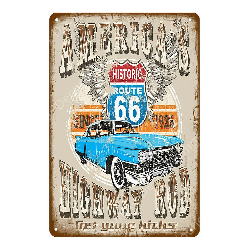 Mother Road Born To Ride металлические жестяные вывески для паба бара клуба гаража домашний декор настенные художественные таблички американский старинный Route 66 плакат - Цвет: YD6004G