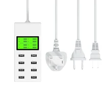 Multi USB Charger LED 8 Port USB Travel Wall Charger Adapter Charging Hub Desktop Charging Station Fast Charging For xiaomi