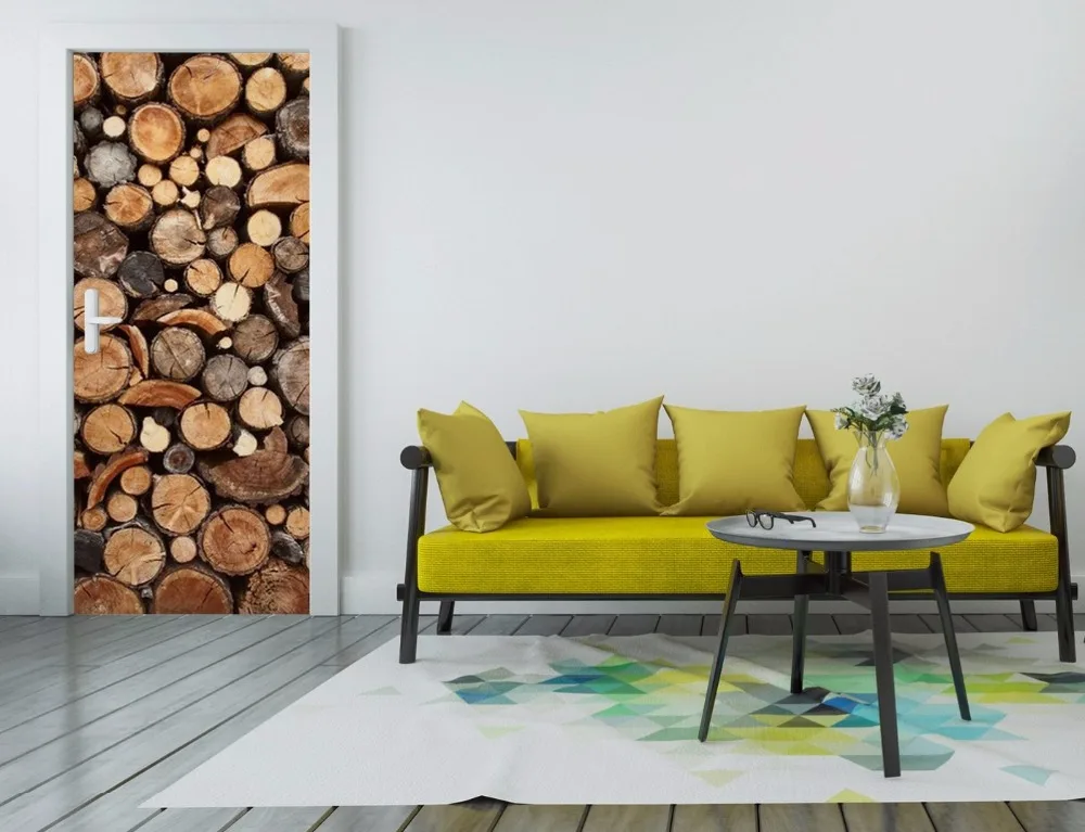 door-stickers-living-room-themes-virtual-category-pile-of-chopped-fire-wood