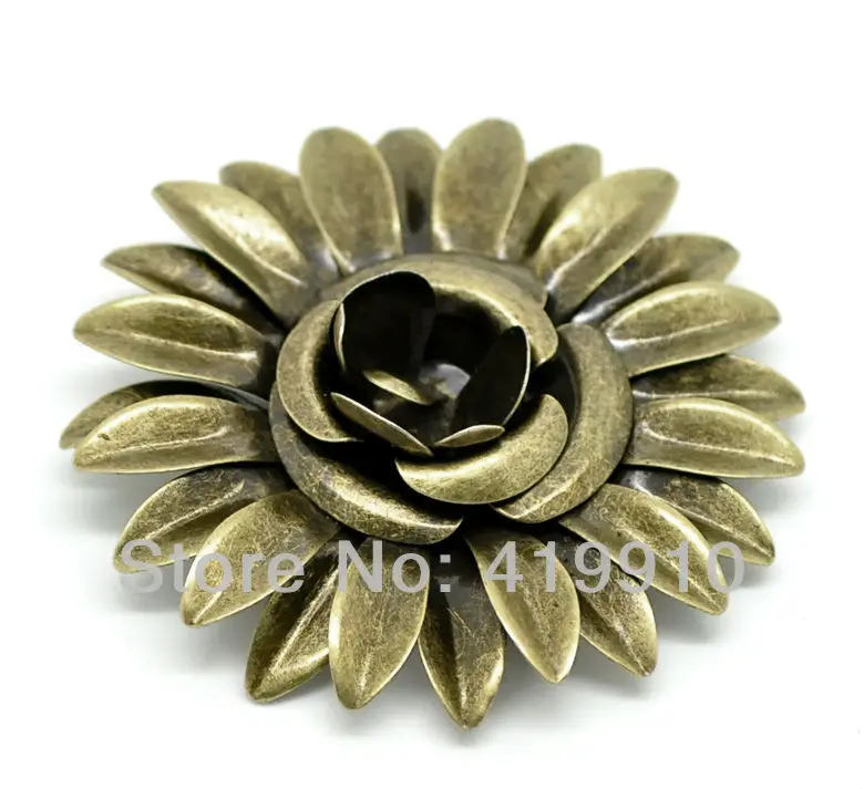 

Free shipping-10Pcs Antique Bronze Filigree Flower Connectors Embellishments Gift Decoration DIY Findings 5.8x5.8cm M01066