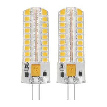 

2x 6.5W G4 LED Bulbs 72 2835 SMD LED 50W Halogen Bulbs Equivalent 320lm Dimmable Warm White 3000K 360 Degree Beam Angle Silico