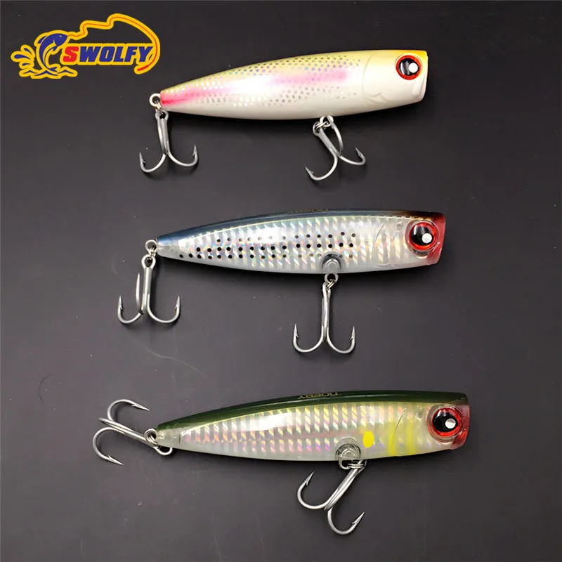 3PCS lot popper font b Fishing b font lure artificial font b fishing b font lures