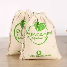 100pcs/lot Custom Logo Print Canvas Cotton MakeupJewelry Storage Packing Bag Pouch Wholesale Drawstring Bags For Wedding Gifts