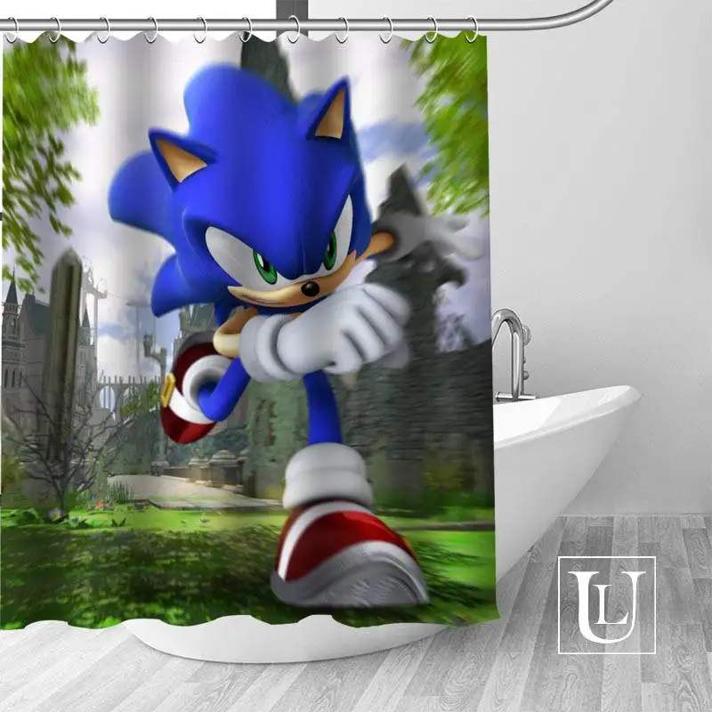

Custom Sonic Shower Curtain new large European & American style print edition polyester shower curtain