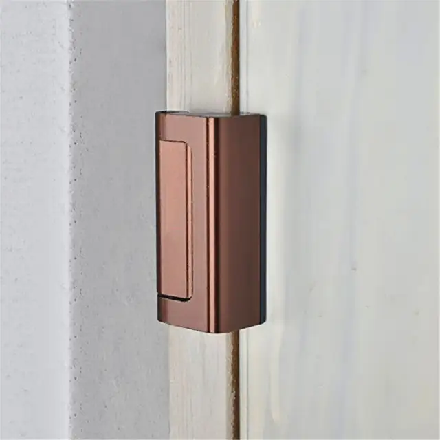 Us 10 59 Brown Aluminium Alloy Door Reinforcement Lock Security Door Lock Home Child Proof Door Stopper In Door Stops From Home Improvement On