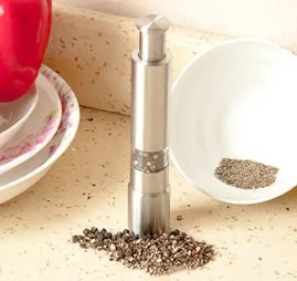 

Fast shipping Stainless steel hand pepper mill, black pepper grinder, manual stainless steel pepper mill with good quality
