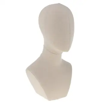 21 'di tela Testa di Blocco Per Le Parrucche Che Fanno Manichino/Mannequin Jewelry Display Testa