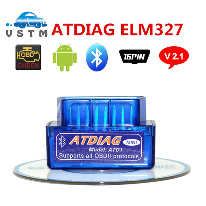 ELM327 Мини ELM 327 V2.1 OBD2 Bluetooth OBD2 Авто диагностический сканер OBDII 2 Автомобильный вяз 327 Тестер для Android Windows Symbian