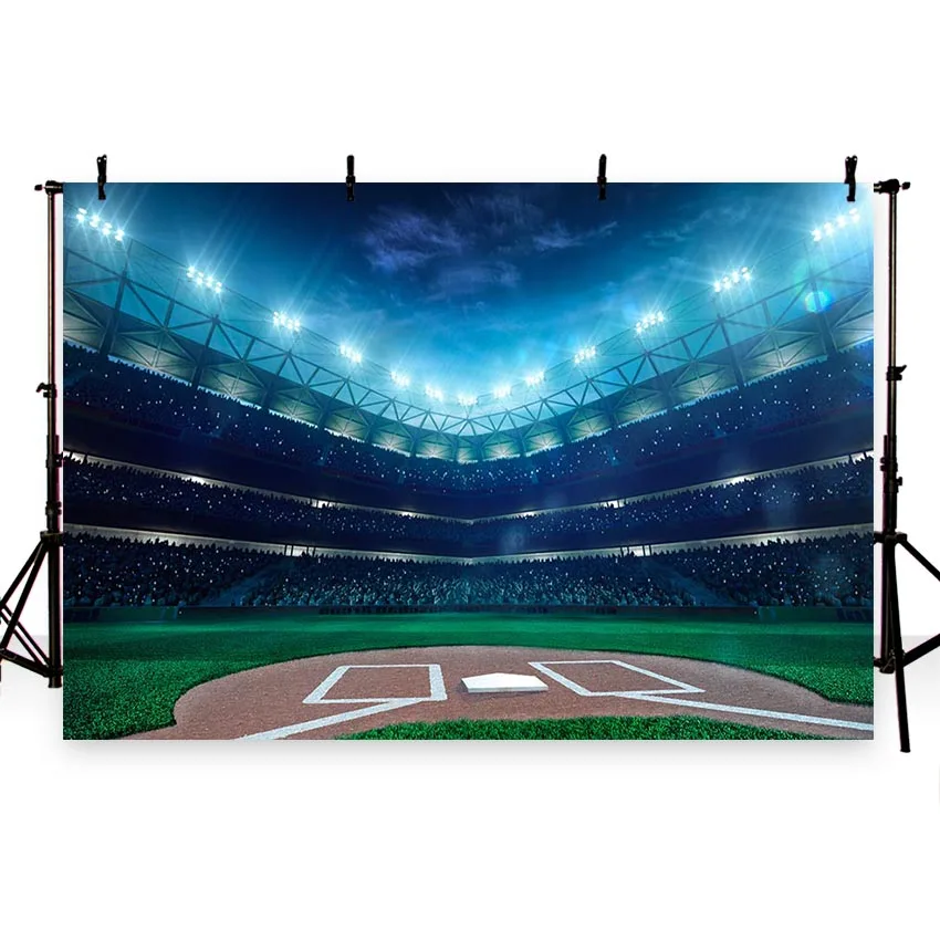 

Vinyl Photography Background Football Field Soccer Celebration Party Time Champion Children Backgrounds for Photo Studio