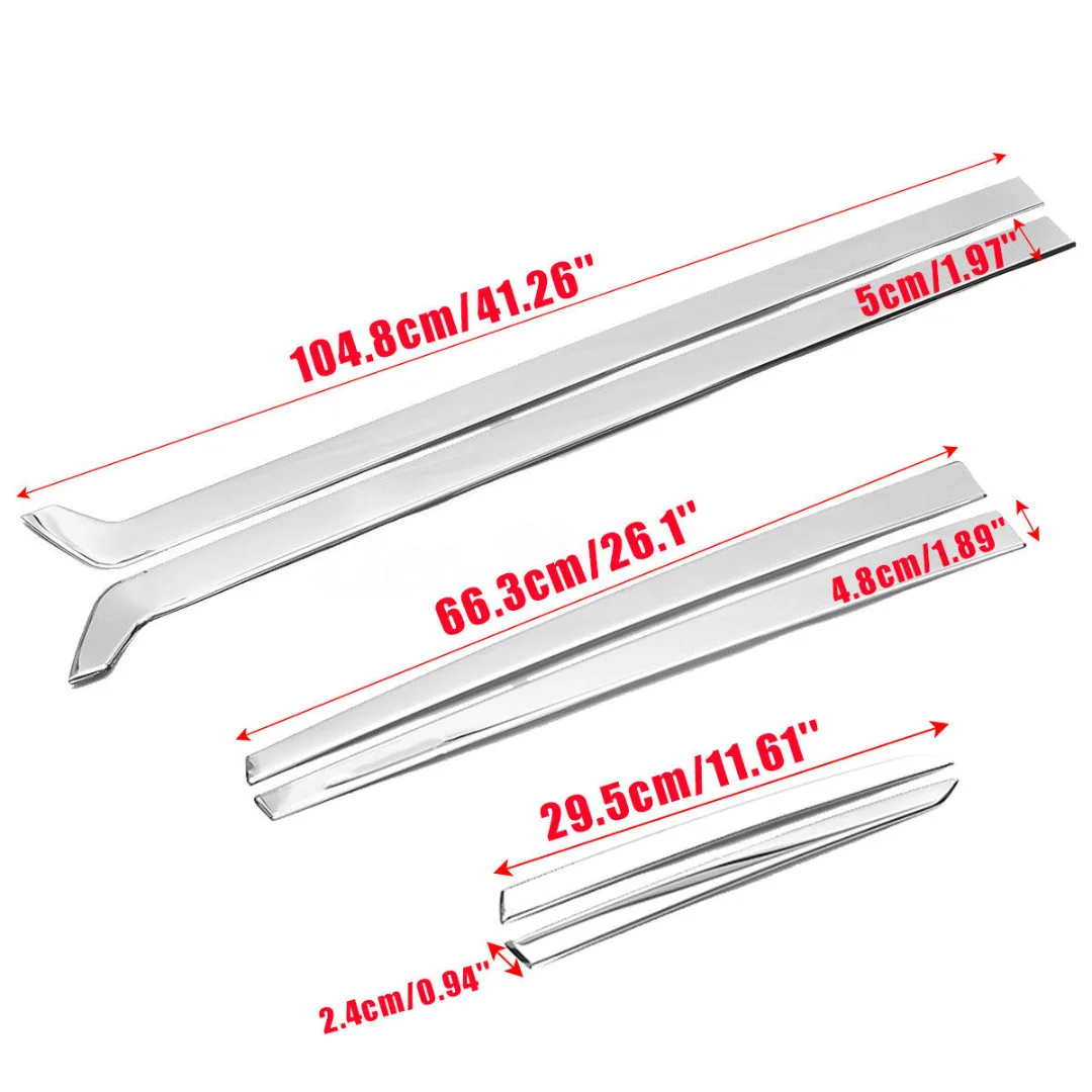 6pcs/set Stainless Steel Side Door Molding Trim Cover Line For 2017 Honda CRV CR-V