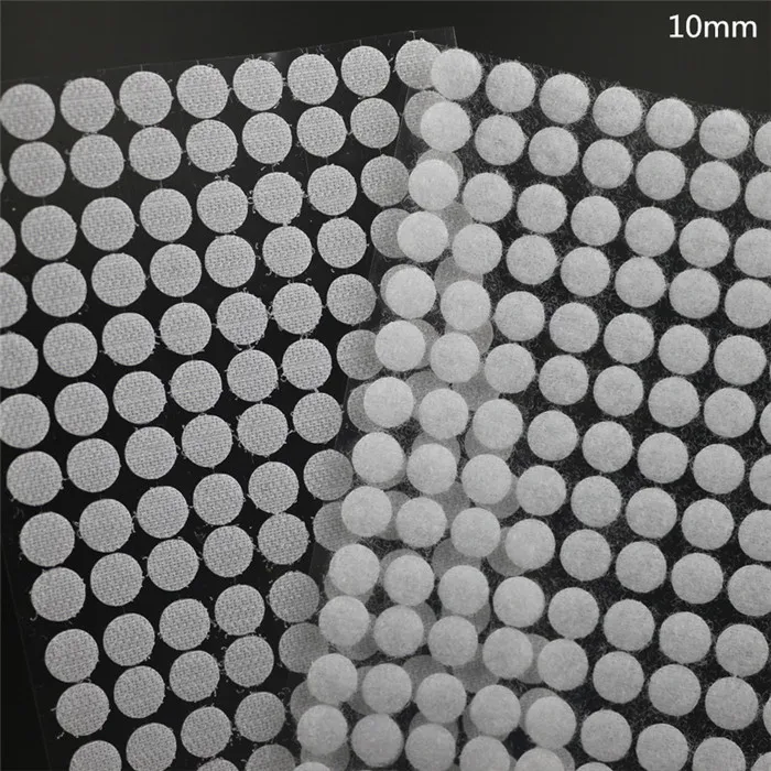 270 пар 10 мм Цветная Клейкая крепежная лента в горошек липучка и петля Волшебная Наклейка круглая прочная Самоклеящаяся Двойная блокирующая волшебная лента - Цвет: White 10mm