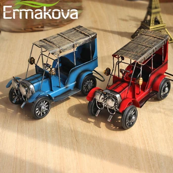 

ERMAKOVA Metal Old Car Model Retro Vehicle Figurine Automobile Model Home Room Bar Office Decoration Gift