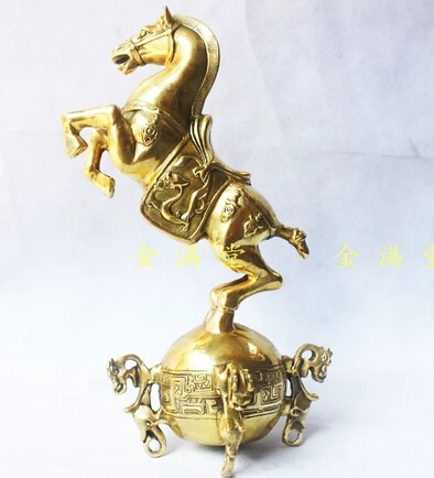 

Copper Brass CHINESE crafts decor ation Asian Factory Copper Feng Shui crafts Bronze home decoration crafts zodiac horse