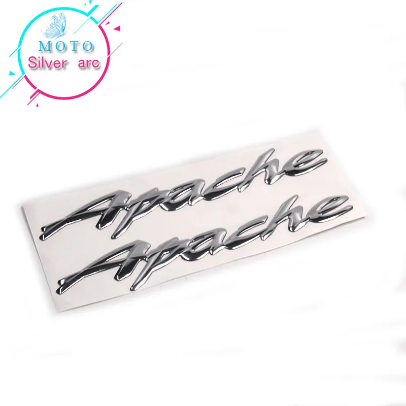 

Hot sale Motorcycle Emblem Badge Decal 3D Tank Wheel Logo "Apache " Sticker for TVS Apache