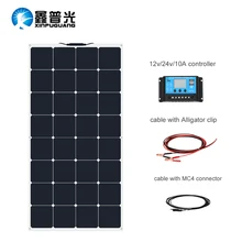 XINPUGUANG 100w DIY kit 12v battery car RV module panel solar panel for 12V/24V/10A solar Monocrystalline controller power cell boguang 18v 50w etfe solar panel monocrystalline cell pcb module mc4 connector 10a controller for 12v barrery rv yacht car light