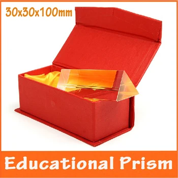 

3x3x10cm Educational Physics Optical Glass School Science Experiment Teaching Aids Birthday Gift for Children Triangular Prism