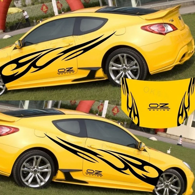 

Adeeing 3D Flame Totem Decals Car Stickers Full Body Car Styling Vinyl Decal Sticker for Cars Decoration Strong adhesive r30
