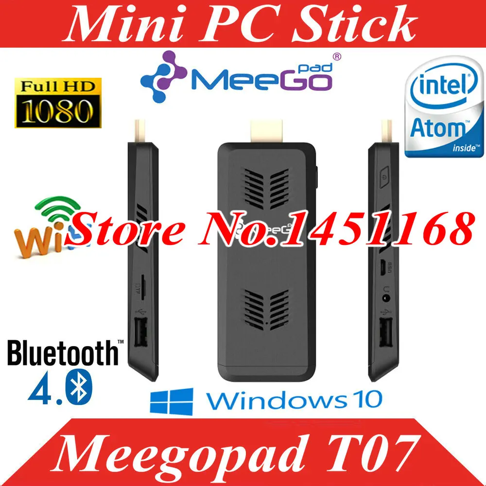 Meegopad T07 Cherry Trail mini pc windows10 x5-z8300 Compute Stick 2 ГБ/32 ГБ emmc HDMI Bluetooth 4 0 ТВ ключ | Компьютеры и