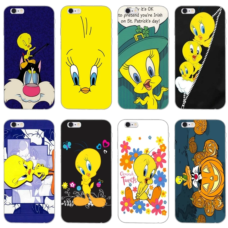 

Looney Tunes Tweety Bird For iPhone X XR XS Max 8 7 plus 6s 6 plus SE 5s 5c 5 4s 4 iPod Touch case Soft phone cover