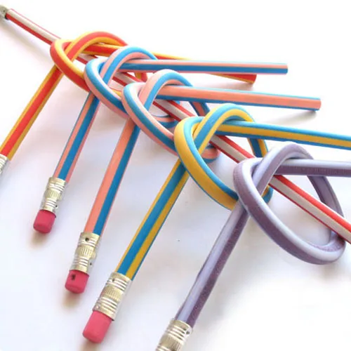 30pcs Soft Flexible Bendy Pencils Magic Bend Kids Children School Fun Equipment 