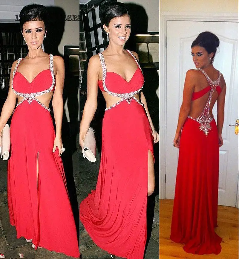 

Red Chiffon Backless Party Prom Gown 2019 Beading Sexy Long Prom Dresses Vestido De Festa Longo Abiti Da Cerimonia Da Sera