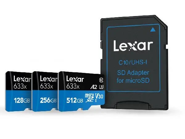 Lexar 633X Micro SD de 32 Гб 128 Гб 64 Гб 256 ГБ tarjeta 512 Гб Micro SD de 16 Гб SD/tarjeta de memoria Flash TF 32 64 128 Гб microSD