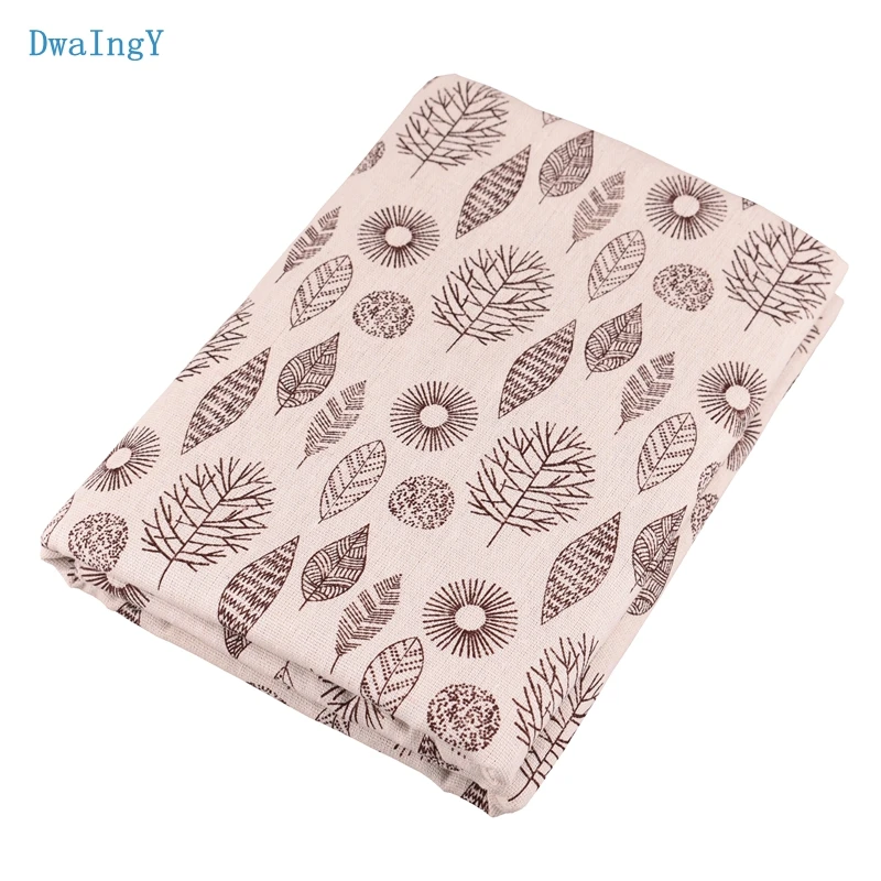 

DwaIngY Brown Printed Cotton Linen Fabric For DIY,Sewing Quiltin,Sofa/Table,Cloth Furniture Cover Tissue Cushion Material World