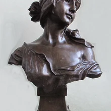 Bi002263 1" красивый чистый Бронзовая скульптура Статуя Cendrillon Довольно Милая Девушка бюст