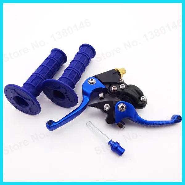 Складывающиеся тормозные Рычаги сцепления для мотоциклов+ синий рукоятки+ Топливные баки для мотоциклов Кепки Клапан Vent Сапун шланг трубки для китайский Пит Байк мотоцикл