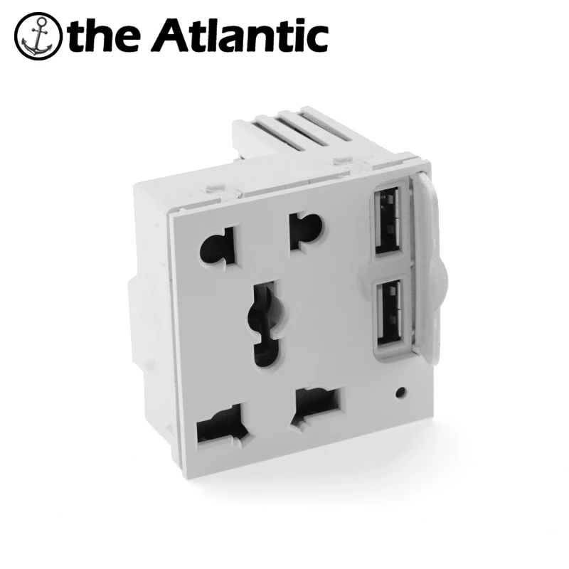 

DIY Parts 2 USB Charger 5 Pin Universal Socket Function Key with LED Multifunction 5 hole Power Outlet For Module only