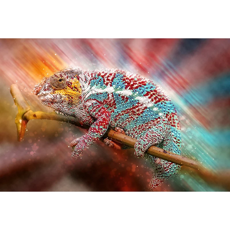 2021 New Full DIY 5D Diamond Painting Cross Stitch &quotChameleon&quotDiamond Embroidery Patterns Rhinestones Mosaic Sticker | Дом и сад
