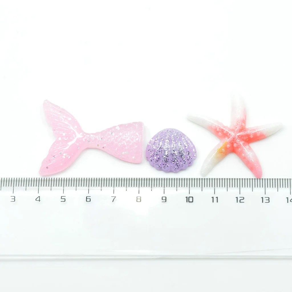 20pcs Glitter Resin Flatback Flatbacks Cabochons Craft Scrapbooking Cardmaking Embellishments Assorted Shapes