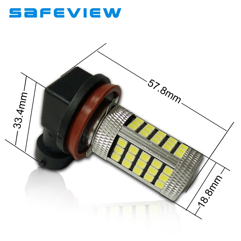 2 шт. светодиодный туман вождения ДРЛ лампы H8 H9 H11 66 SMD 2835 фишек дневного света