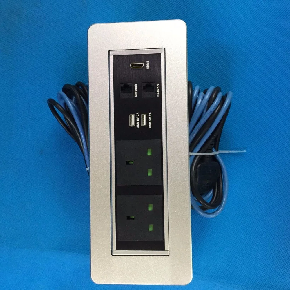 UK Network HDMI Audio VGA Flip Information Interface Socket All Aluminum Deluxe Frame Panel для Саудовской Аравии или