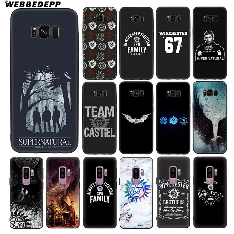WEBBEDEPP Supernatural Tv Shows Soft TPU Silicone Case for Samsung Galaxy S10 S10e S9 S8 Plus S7 S6 Edge &amp J6 |