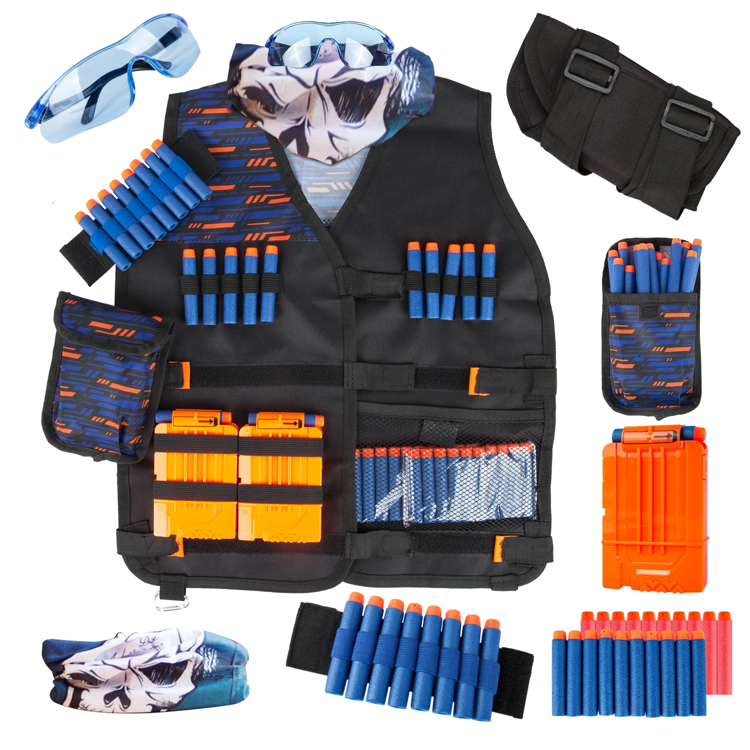 100 pces nerf arma acessórios 7.2cm eva oco macio balas otário balas  brinquedo pistola sniper arma acessórios de brinquedo para meninos