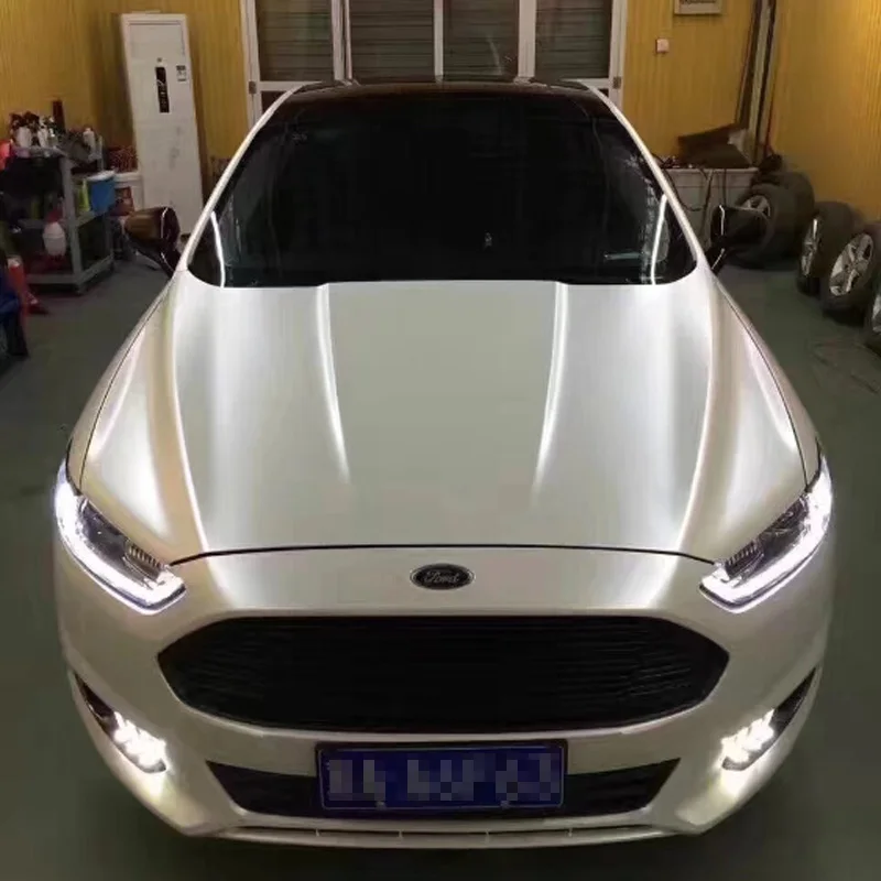 

ORINO White Metal Metallic Flash Vinyl Film Wrap For Vehicle Motorcycle Car Sticker Decal Wrapping 1.52X20 meter/Roll