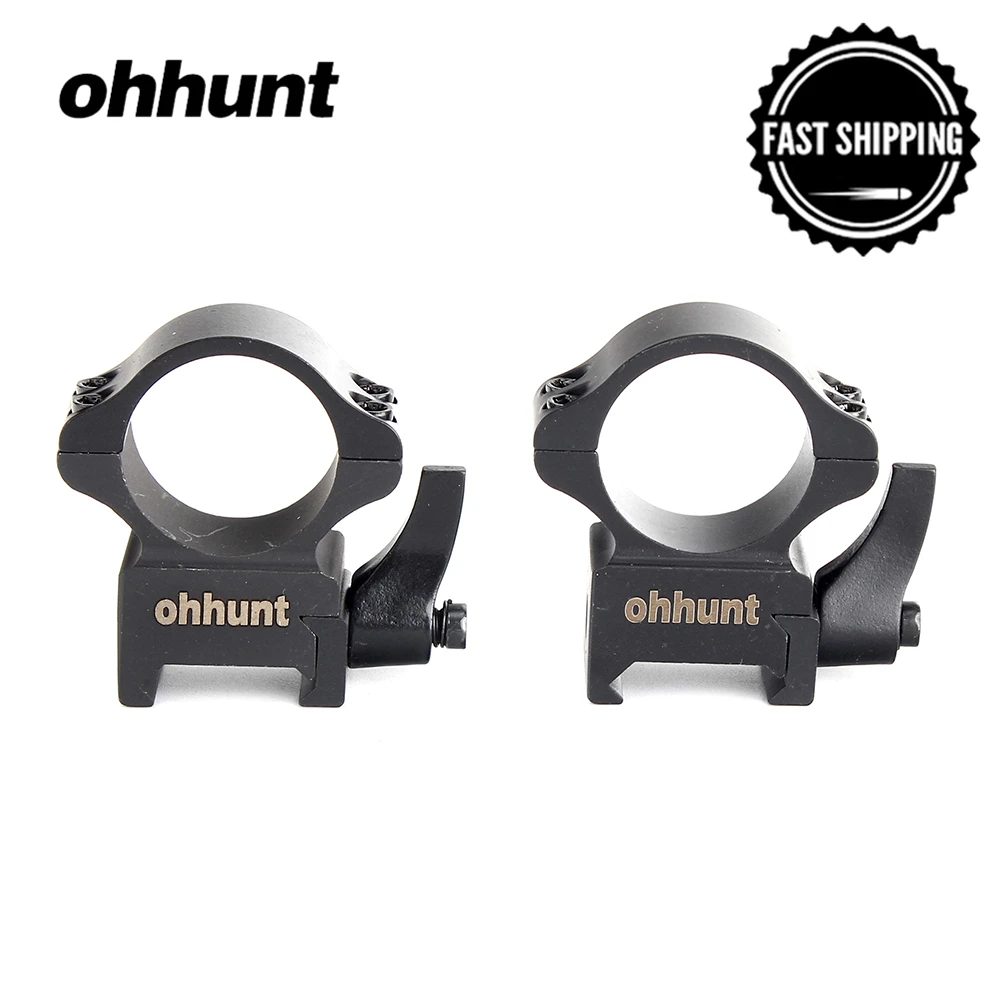 

ohhunt 25.4mm 1 inch Low Medium Profile Steel Quick Release Picatinny Weaver Scope Rings Tactical Hunting Mounts Accessories