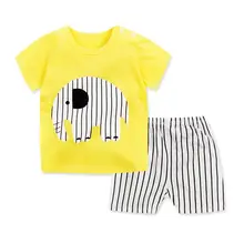 2019 Children's summer clothes set cotton baby short sleeve clothing set baby boys and girls body suit cartoon kids clothing set 2019 Children's summer clothes set cotton baby short sleeve clothing set baby boys and girls body suit cartoon kids clothing set
