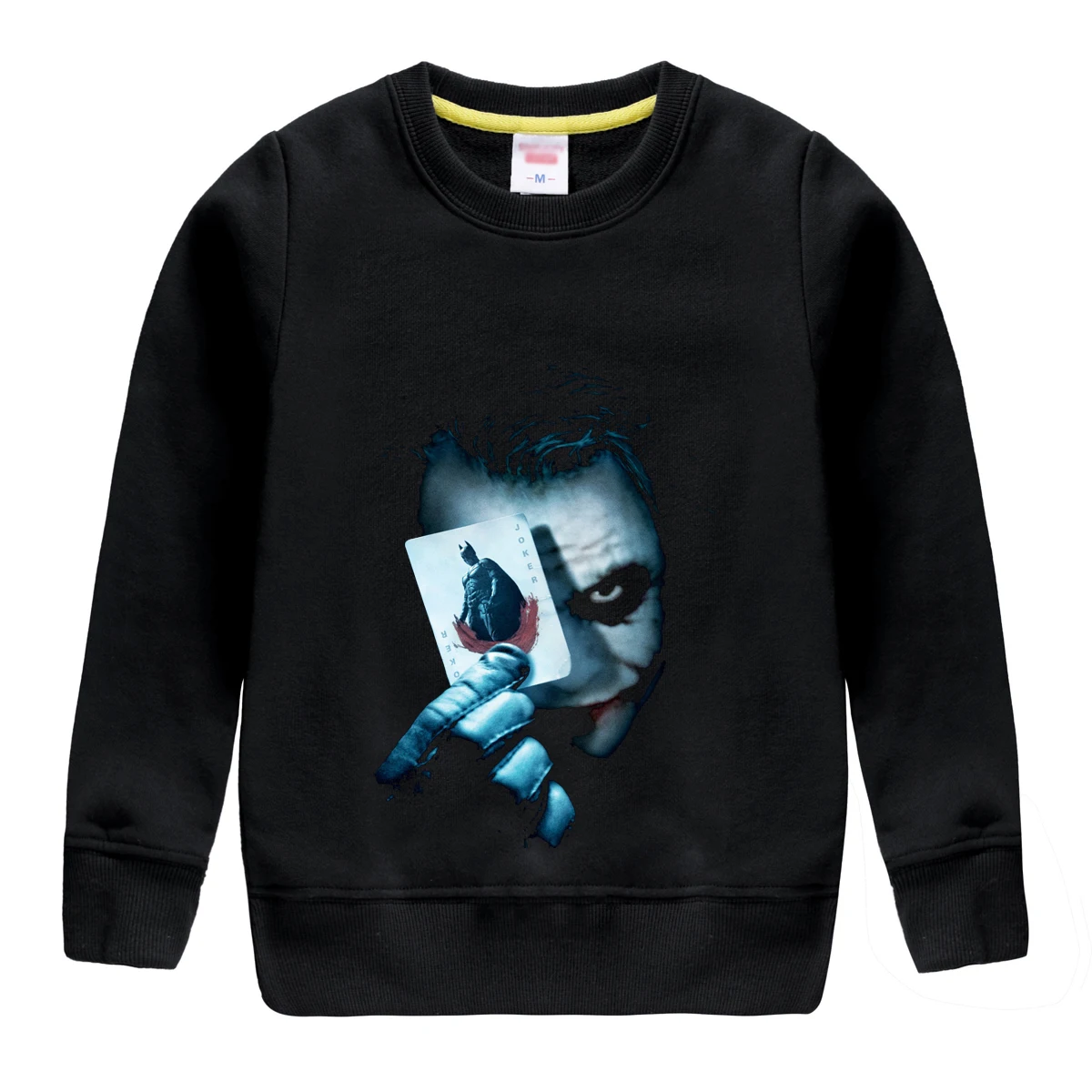 

spring autumn 2018 childs sweatshirt for boys Joker Heath Ledger Tees Vintage Movie Batman 2 The Big Knight Rises soft pullover
