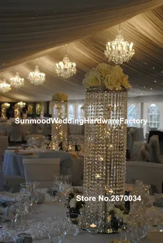 

New design decorative crystal candle holder centerpieces