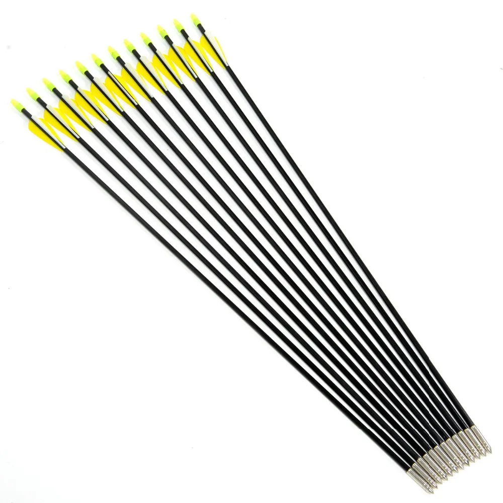 High Quality Target Practise Fiberglass Arrow 6 or 12pcs lot 31inches Archery Hunter Bow Arrows for