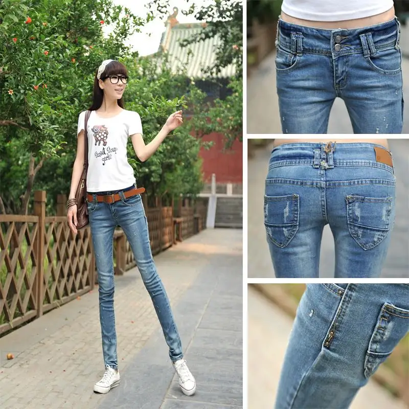 2020 модные пикантные узкие брюки slim fit сезон: весна лето джинсы для женщин женские