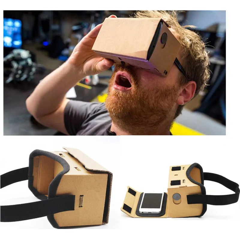 Очки виртуальной реальности Google Cardboard очки 3D очки VR очки Фильмы для iPhone 5 6 7 смартфонов VR гарнитура для Xiaomi