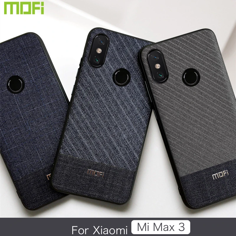 Чехол для Xiaomi Mi Max 3 чехол Mofi темно-синего цвета в деловом стиле ручная работа |