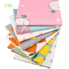 Chainho, 7 шт./партия, новая фруктовая серия твиловая, хлопковая ткань, Лоскутная Ткань, DIY шитье стеганый жир четверти материал для малышей и детей