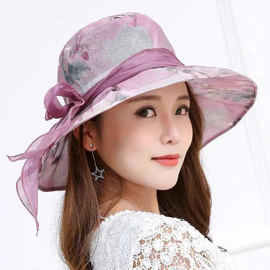 Hats Fashion Vintage Elegant Floral Summer Sun Hat For Women Girl